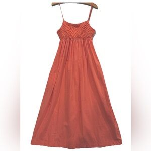 Rails Meeka  Coral Crochet Bodice Spaghetti-Strap Sundress